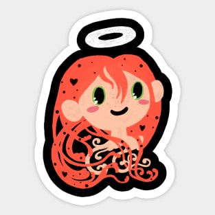 Red as a fire. Sticker